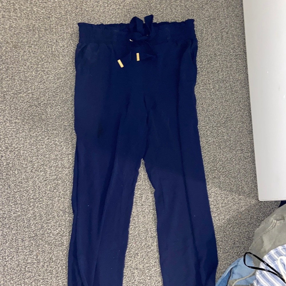 Michael Kors Flowy blue elastic waist pants